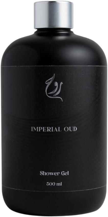 ROUH Imperial Oud Shower Gel – Luxury Body Wash for Men and Women with Long Lasting Arabian Oud, Amber & Musk Fragrance, Moisturising and Refreshing Cleanser for All Skin Types, 500ml