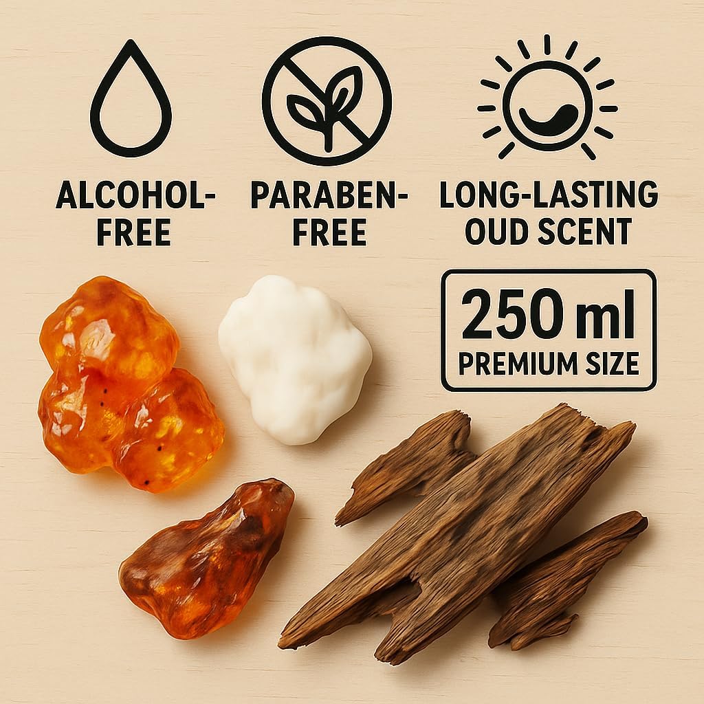 ROUH Imperial Oud Body Butter for Men and Women – Luxurious Moisturiser with Shea Butter and Oud, Musk, and Leather – Hydrating Skincare for Soft, Moisturised Skin – All Skin Types